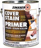 Other Problem Solving Products from Zinsser Cover-Stain Oil-Base Primer-Sealer & Stain Killer Interior and exterior Great exterior wood sealer blocks cedar and redwood bleed Seals water, smoke,