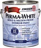 Paint 5 Year Mold & Mildew-Proof * paint fi lm guarantee Beautiful, durable, long-lasting fi nish backed by a 15-year Durability Guarantee Self-priming, high-hiding, 2-coat system Low-odor,