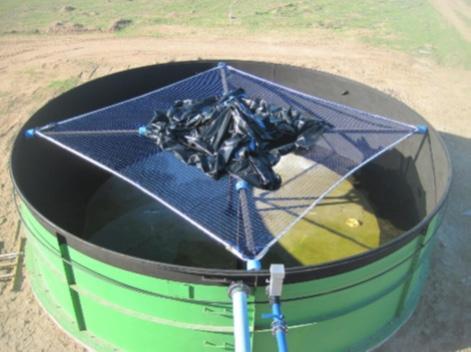 The digester is a Bert500; it has a total volume of 500m³ with a total slurry volume of ± 490.5m³. The digester is cylindrical in shape and consists of two chambers i.e. the outer chamber (chamber 1) and the inner chamber (chamber 2).