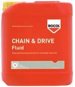 82 Multi-purpose chain lubricant for drive and conveyor chains Good load carrying properties Long term lubrication Penetrates links and pin Temperature range -15 C to +120 C WX34044 22306 5 Ltr 73.