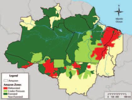 The Amazon Frontier Advance VIOLENCE IN OCCUPATION ZONES Rural violence is geographically related to the advance of the deforestation frontier.