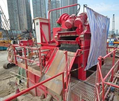 carrying the soil and gravel re-circulate to this equipment with the bontonite slurry and