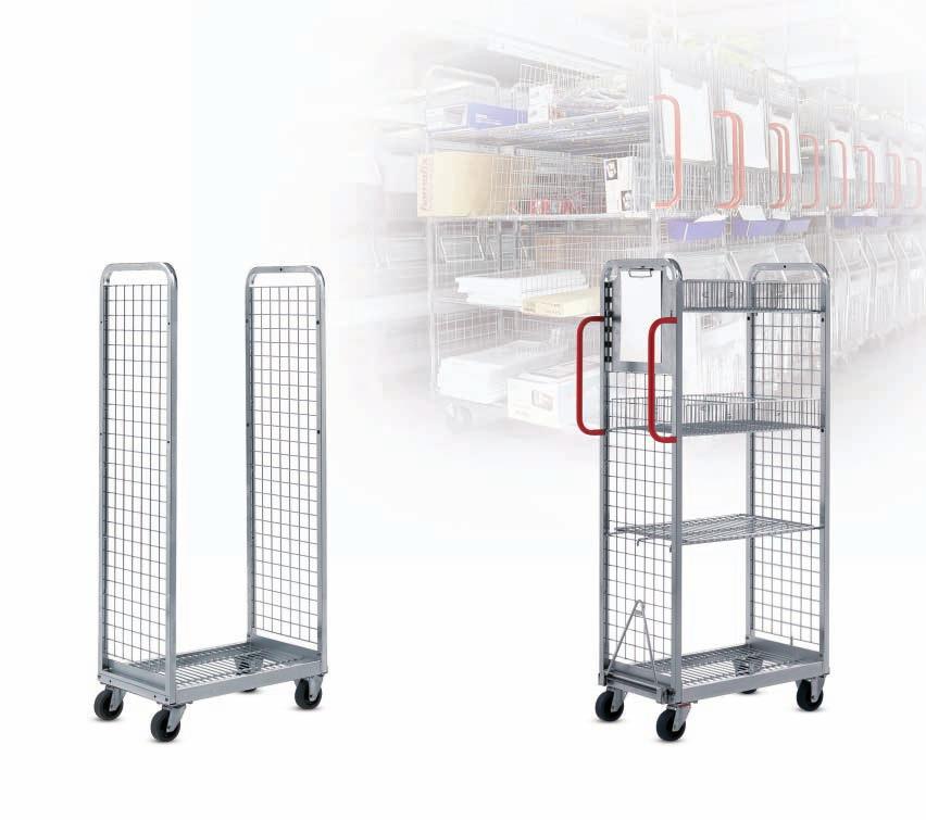 Order-picking trolley KT 2 The basis for many consignment sales tasks: Light, compact and manoeuvrable 1 2 Side panel with writing board Blackboard 7 Wire partition 4 Side sections Wire basket 3