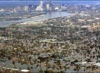 Thousands of houses in New Orleans were still under water well over a week after Hurricane Katrina barreled