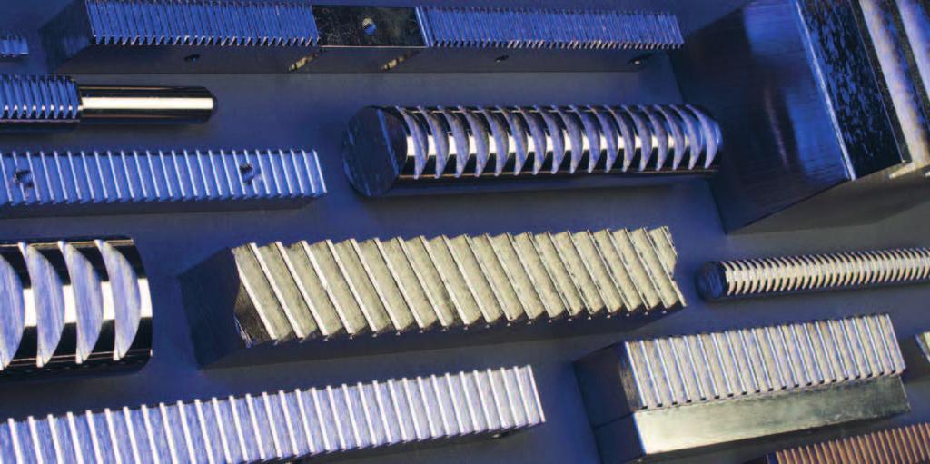 Racks We guarantee machining and manufacturing of straight and helical racks with modules M 0.