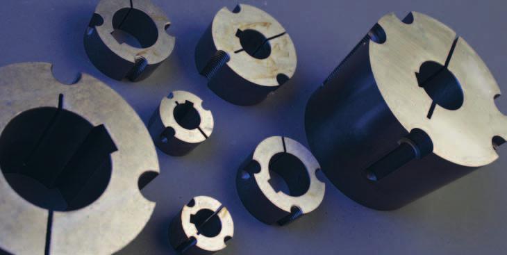 Bushes We supply taper bushes and adaptors for conical bushes, each with a wide selection of