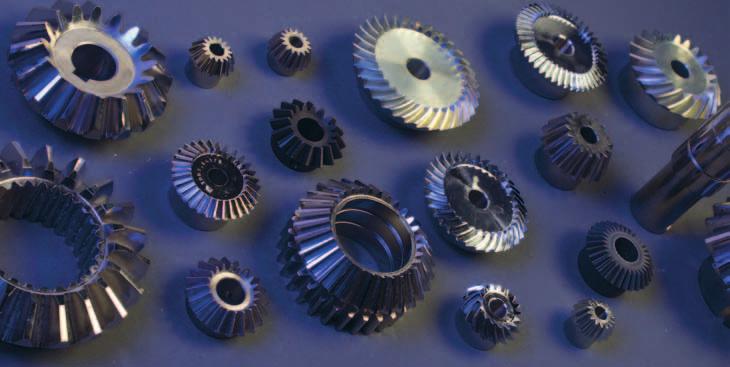 Bevel gears We supply straight and spiral bevel gears with modules ranging from M 1 to M 6 and