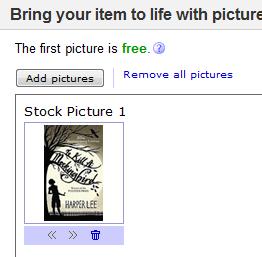 If found stock photos are automatically added to your listing, this step is helpful due to the fact that the picture is already