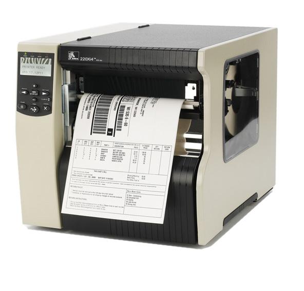 Zebra 220Xi4 Color Printer The Zebra 220Xi4 thermal transfer printer is designed for fast printing of chemical drum and other wide-label applications.