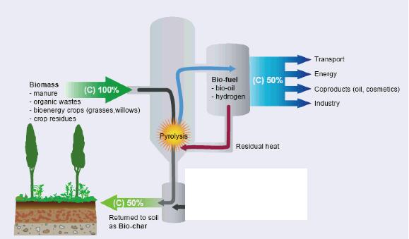 Slow Pyrolysis Biochar - soil amendment Carbon negative