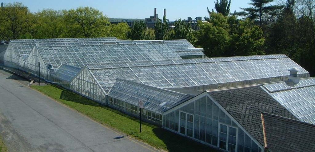 Greenhouses 155,000 sq ft, 164 compartments the largest noncommercial greenhouse facility in the state Over