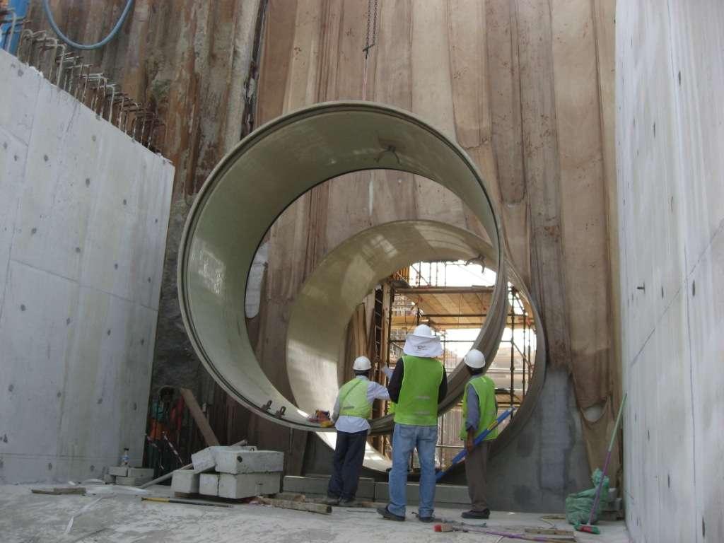 4 m GRP intake pipe Fujairah F2 2000 MW Combined cycle