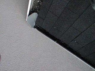 The Most Common Problems With Stucco Kickout Flashings Proper Kickout Flashing (required) Proper Roof Termination (recommended, not required) Roof/Wall Intersections Missing Kickout Flashing The area