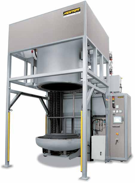 Standard furnace sizes between 100 and 600 liters Designed as lift-bottom-retort furnace with electro-hydraulically driven table for easy and well-arranged charging Prepared to carry heavy charge