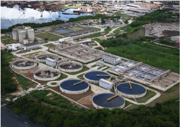 inflow volume of pollutants to the said bay by means of constructing sewerage facilities in the western part of the Guanabara Bay Basin in the State of Rio de Janeiro.