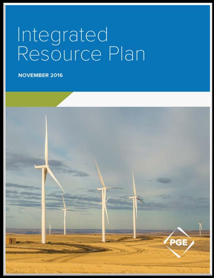 Summary 2016 Integrated Resource Plan Follows process and