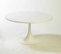 Ped Table 30 H 105 Round White