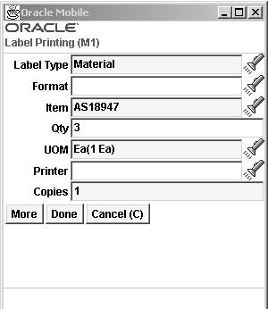 Serial: From serial number, item, to serial number Location: Subinventory and Locator is applicable Shipping: Delivery Shipping Contents: Delivery Label Printing Page 4.