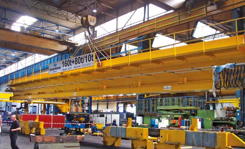 siempelkamp Machinery And Plants / Nuclear Technology Installation of the crane bridge Load-bearing synergy: New double-girder bridge crane by Siempelkamp for Siempelkamp Even within the Siempelkamp