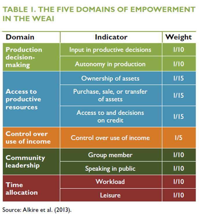 Quantitative Analysis: The Women s Empowerment In Agriculture Index for SSI Decision-making roles on irrigated crops Autonomy in decision-making: types of crops to grow for irrigated vs.