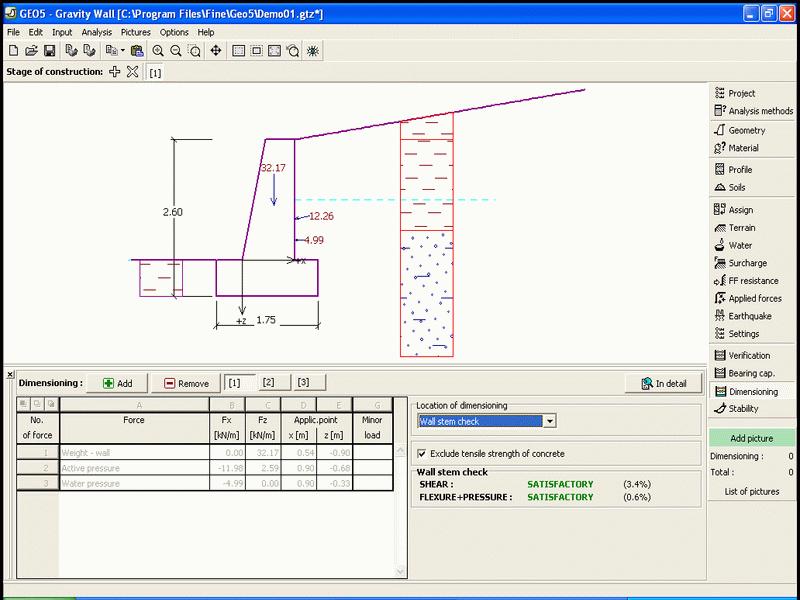 Gravity Wall - Design and Check of Gravity Retaining Wall The program is used to verify gravity wall