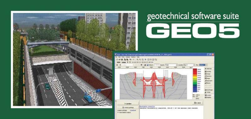 GEO5 software suite is designed to solve various geotechnical problems.