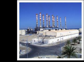 SALINE WATER DESALINATION BY REVERSE OSMOSIS (RO) 1- GENERAL MIRFA POWER & DESALINATION PLANT ABU DHABI 4X61 ISO MW GAS TURBINES 3X5.