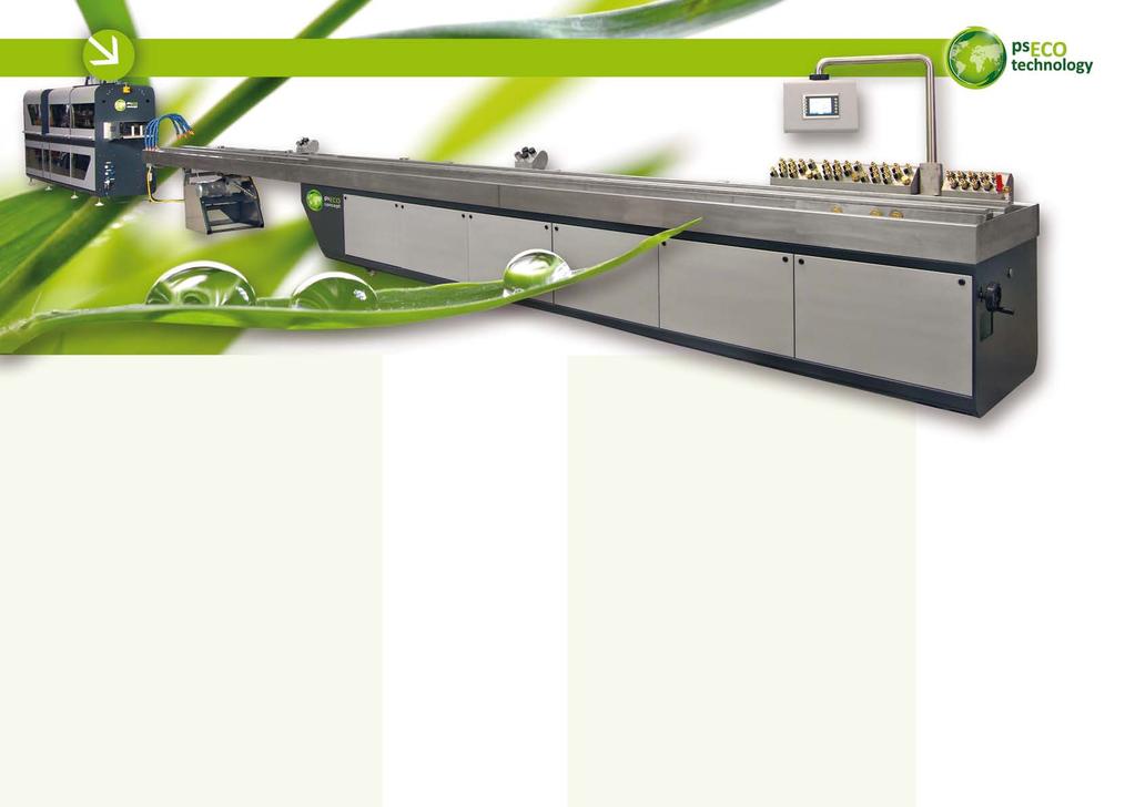 THE NEW REVOLUTIONARY EXTRUSION LINE Line: Single Strand Version ps-eco technology is available in the following variations in the single strand version: ECS 550 (ECO CONCEPT SMALL) Space-saving