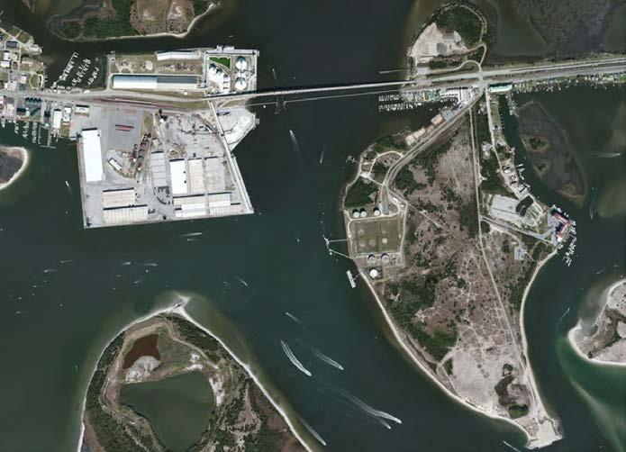 APPENDIX 9. PORT OF MOREHEAD CITY The Port of Morehead City is located approximately four miles from the Atlantic Ocean and has a 45-foot MLLW deep channel from the sea buoy.