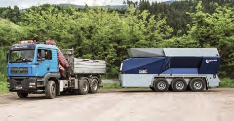 As the shredder is mounted on a three-axle trailer, it can also be moved quickly and easily from one operating site to another.