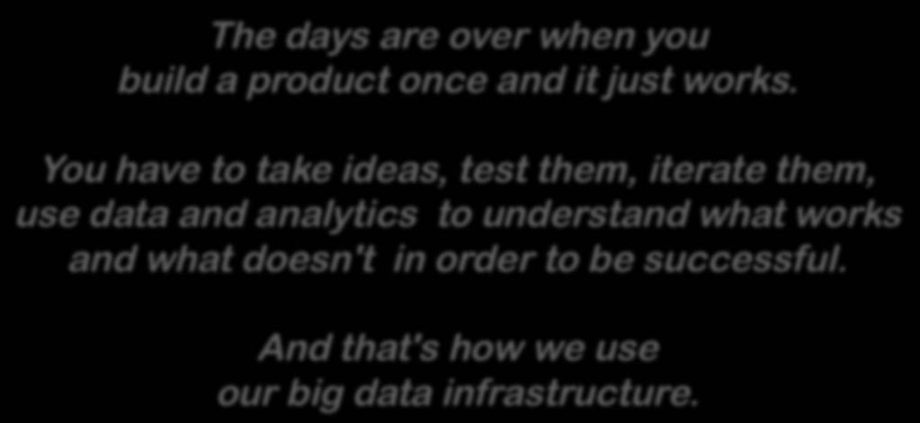 Data-Driven Business The days are over when you build a product once and it just works.