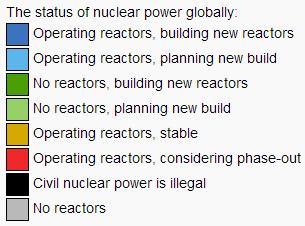 Of the 447 power reactors