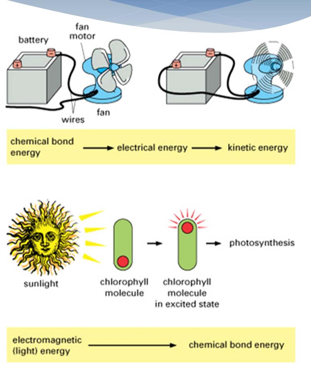 2b Energy can be transformed from one type to another Batteries contain energy in the form of chemical potential energy.