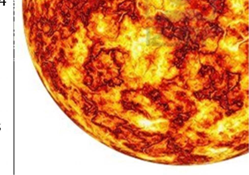 The sun consists of extremely hot gases held together in a sphere by gravity.