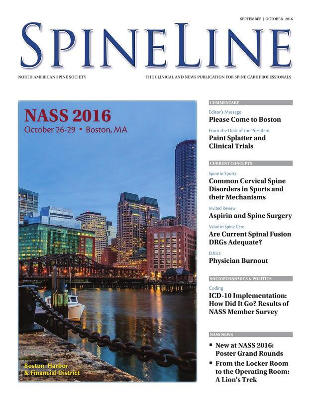 PROMOTIONAL OPPORTUNITIES SPINELINE See rates below SpineLine is the clinical and news magazine of the North American Spine Society.