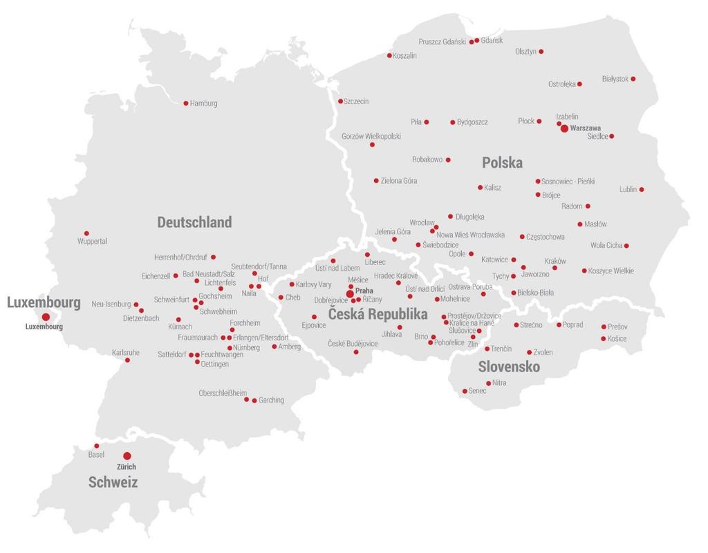 The Geis Group locations CLOSELY MESHED LIKE NO OTHER IN THE CENTER OF EUROPE Well developed
