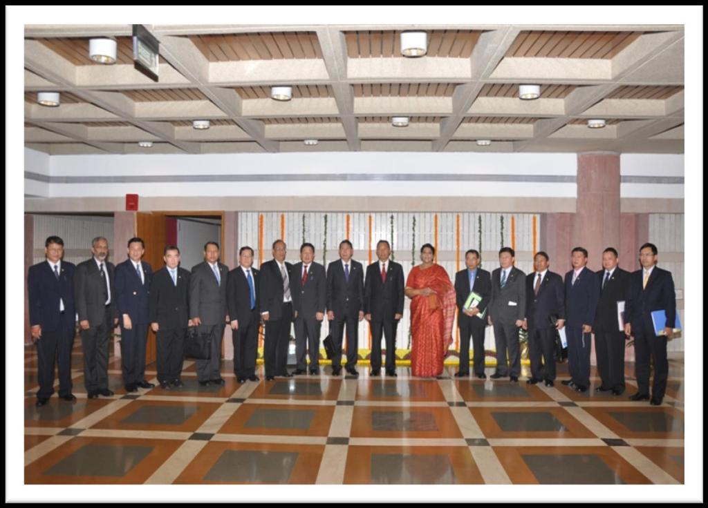 The visiting Parliamentary Delegation from Myanmar, led by the Hon ble Speaker of the Lower House of the