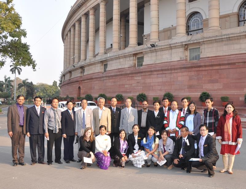 A Delegation of party leaders from Myanmar, on a Study Visit