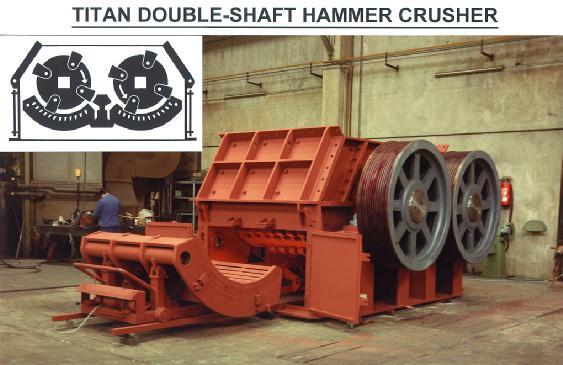 ... / 7 Double Shaft Hammer Crushers The main crushing process by a Double Shaft Hammer Crusher is performed by the rotating hammers between the rotor and above the anvil.