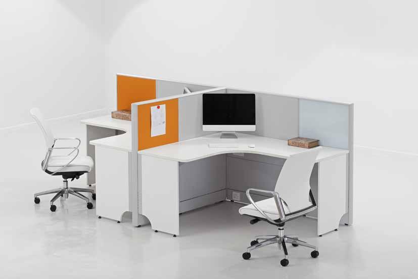 Neo workstations provide employees adequately private individual spaces with modern, customisable aesthetics.