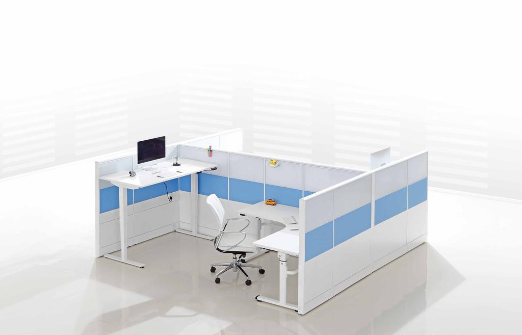 Neo Height Adjustable Free standing tables integrated