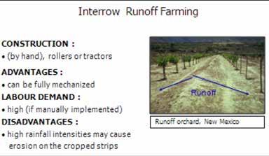 Making tied ridges manually is time and labour consuming. Suitable mostly in semiarid and medium rainfall areas with deep soils and gentle slopes.