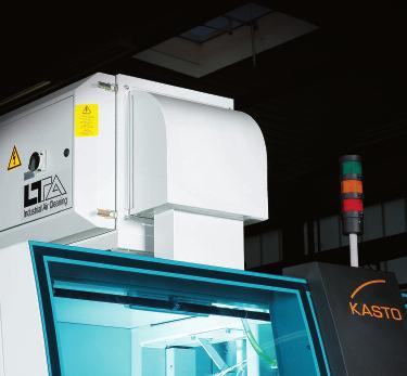 An even higher grade of automation offers a robot sorting device which stacks the parts with different grippers according to the cutting requirement