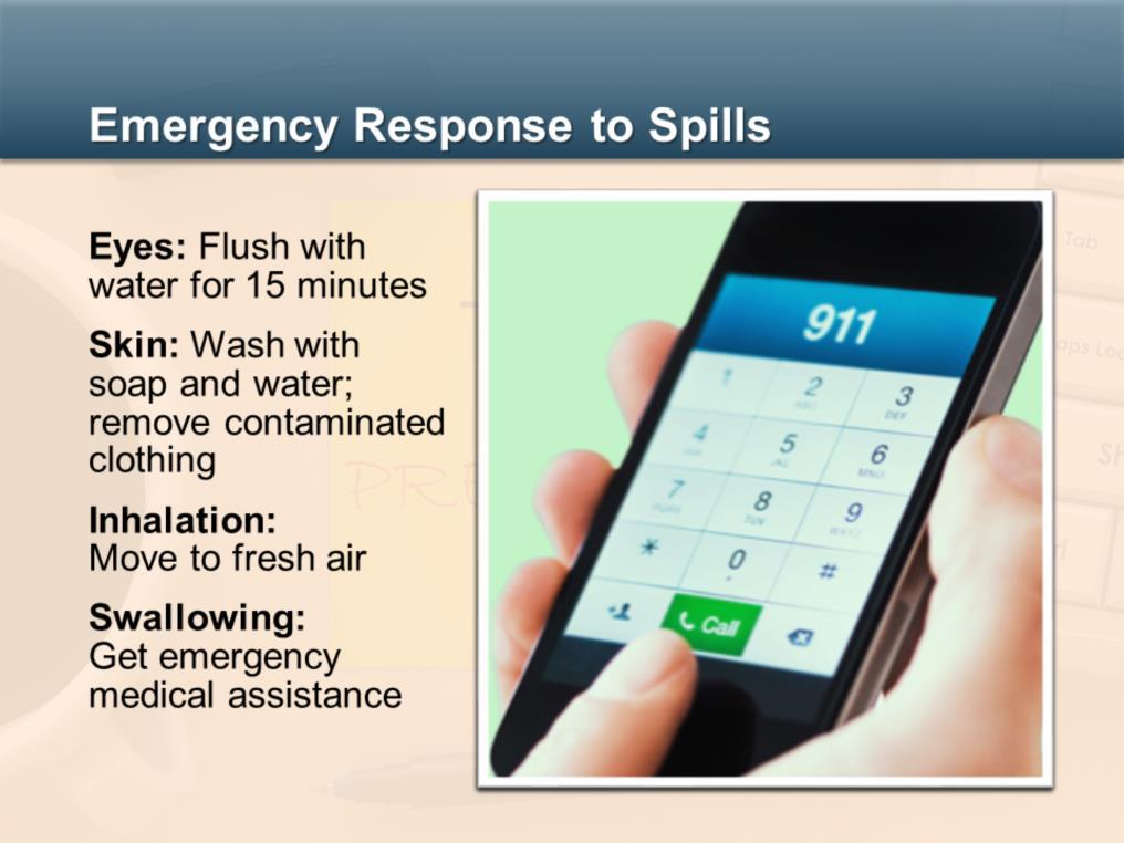 Knowing proper emergency procedures is another important part of safety.