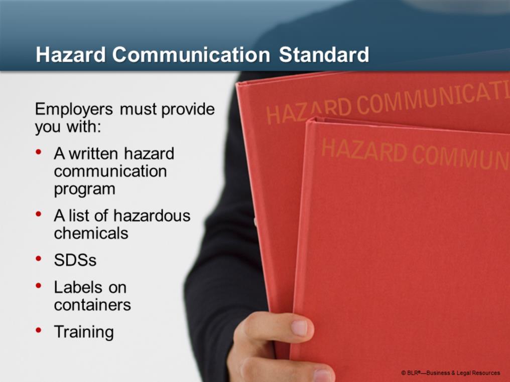 The Hazard Communication Standard describes what employers must do to inform employees about chemical hazards in the workplace.