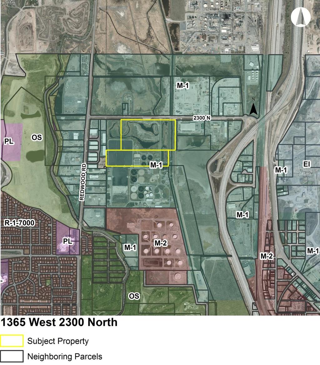 Vicinity Map BACKGROUND The Salt Lake CityPublic Utilities Department is requesting conditional use approval to construct a new support building within the property dedicated to the sewage treatment