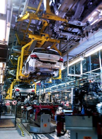 Machines in this car factory need energy to build cars. The energy used by the United States and other modern societies comes from many sources.