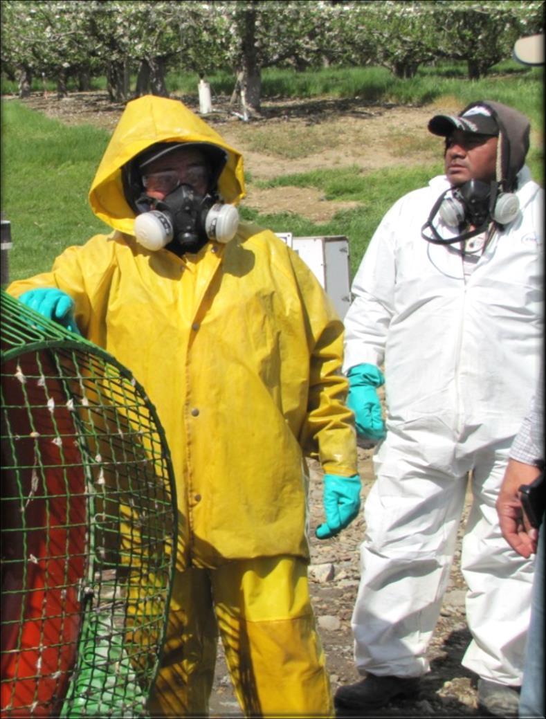 Today, I challenge you to find a label that requires chemical resistant coveralls
