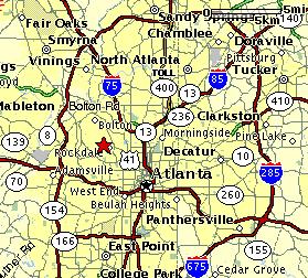 Interstate 75 Location Map West Paces Ferry Road Study Area Northside Pkwy Moores