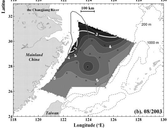 Greater than 12,000 km 2 (or 432 km 3 volume) Seasonal pycnocline Marine Environmental